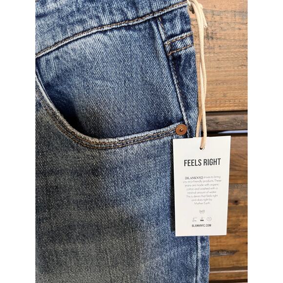 BLANK NYC Women's The Lexington Slim Straight denim jeans Med Wash Sz 27 - Picture 2 of 11